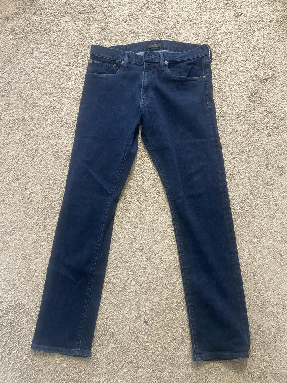 Polo Ralph Lauren Jeans Mens 32x32 Blue Dark Wash Regular Straight Leg Denim